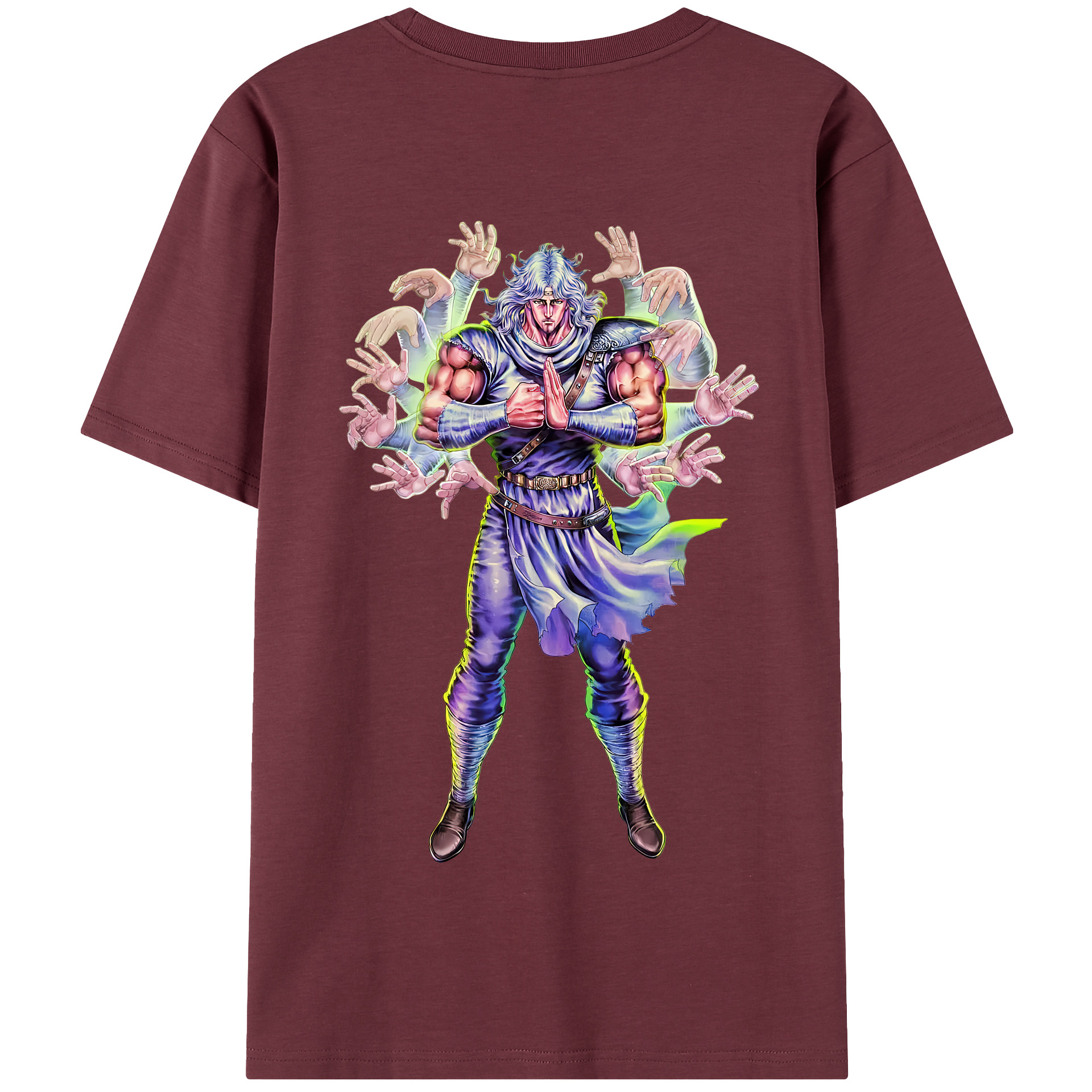 （画像用） 北斗の拳 Fist of the North Star 綿100％半袖Tシャツ（背面プリント）
